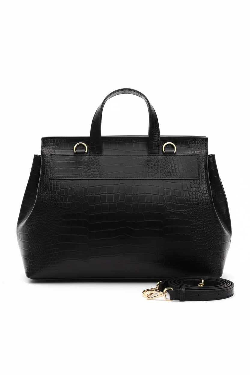 Czarna torba Pompei Donatella - widok z tyłu